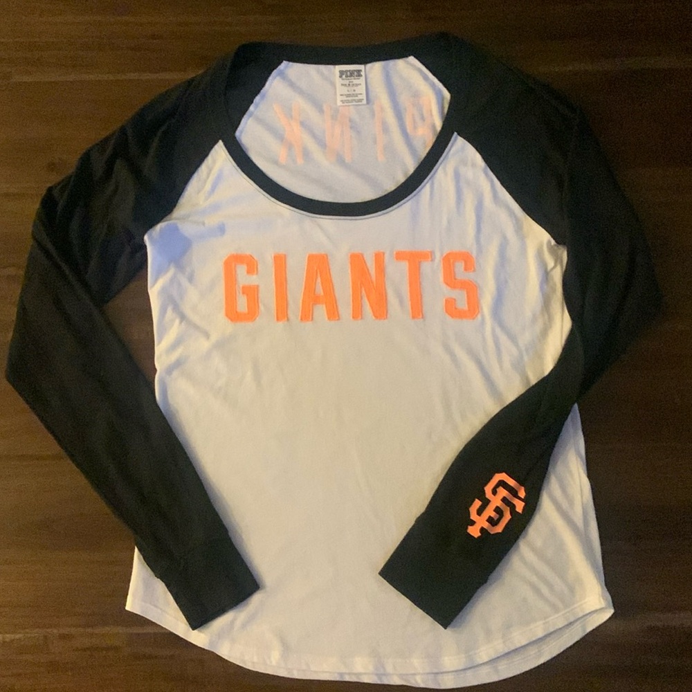 Victoria’s Secret PINK Long Sleeve Raglan Tee Featuring San Francisco Giants